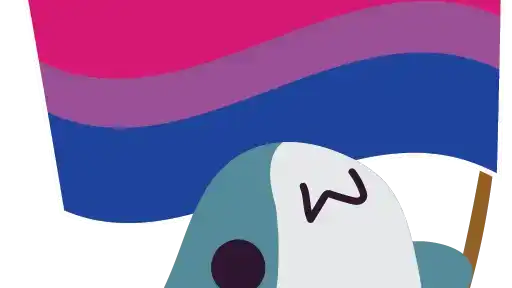 blobhaj, flag, bisexual