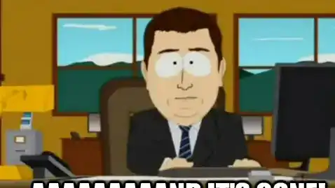 aaaaand it's gone