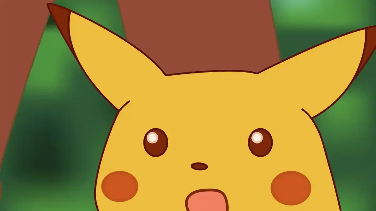 Surprised Pikachu face