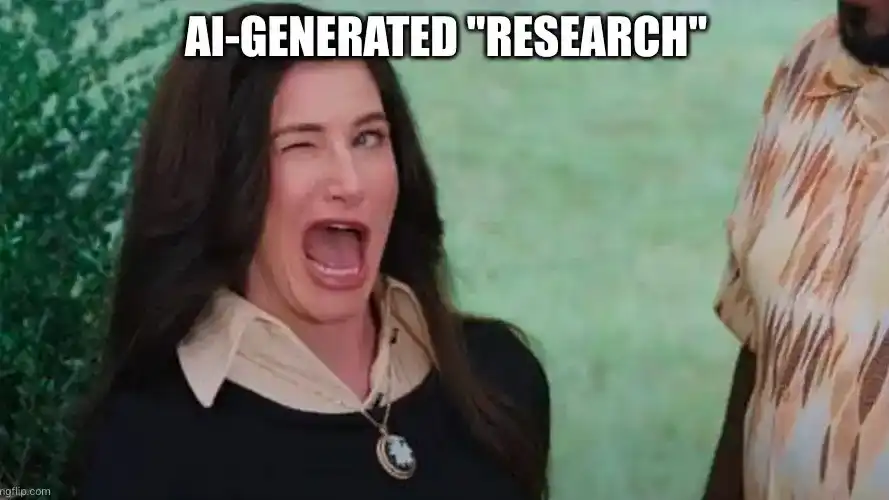 AI-generated "research" wink