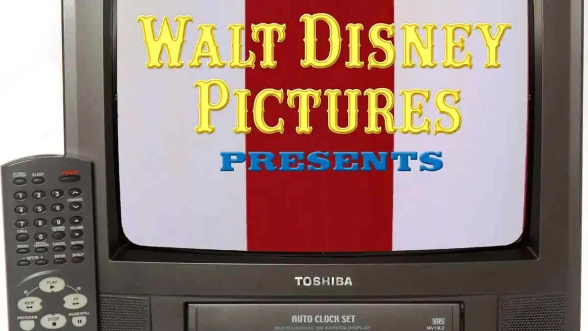 "a crt tv with built in vcr"