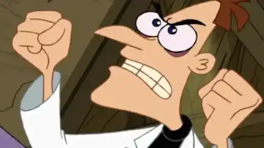Dr. Doofenshmirtz from Perry The Platypus Meme captioned: Curse you, Schrödinger!